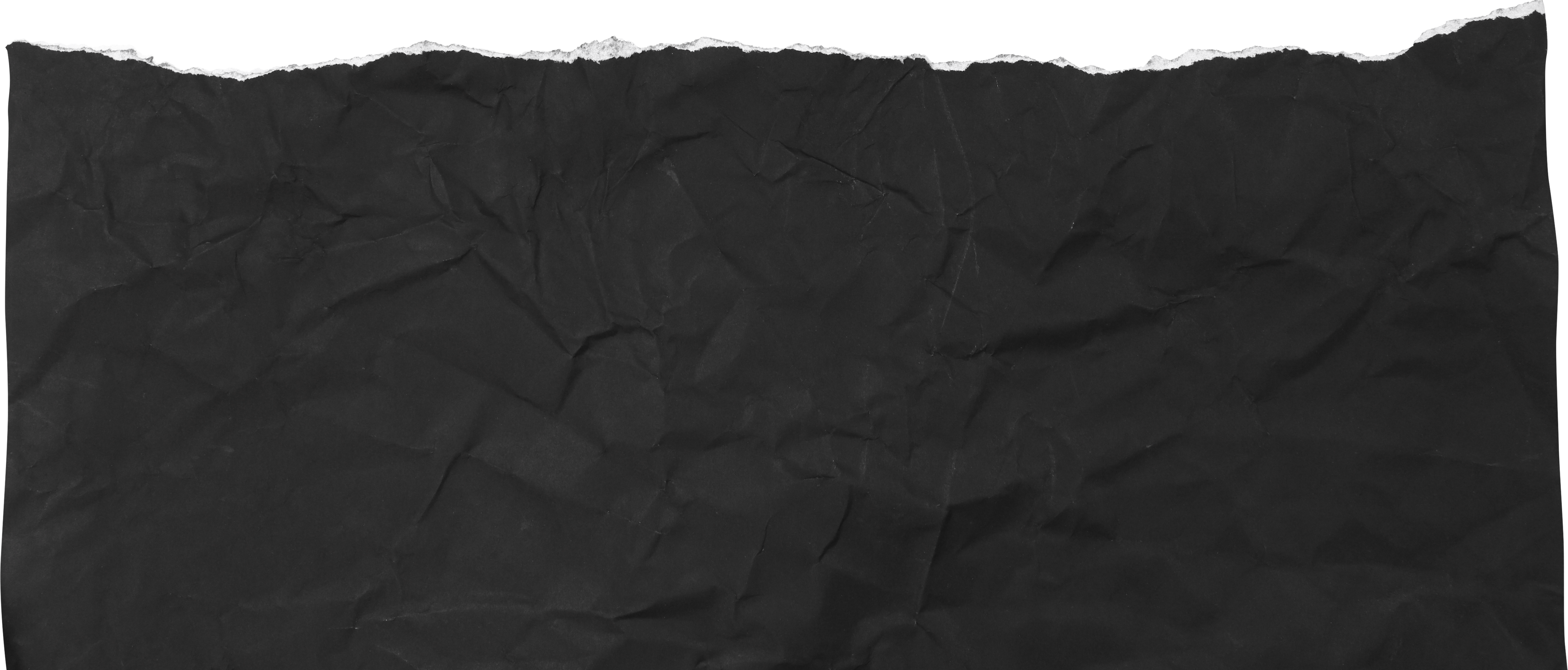 Black torn crumpled paper